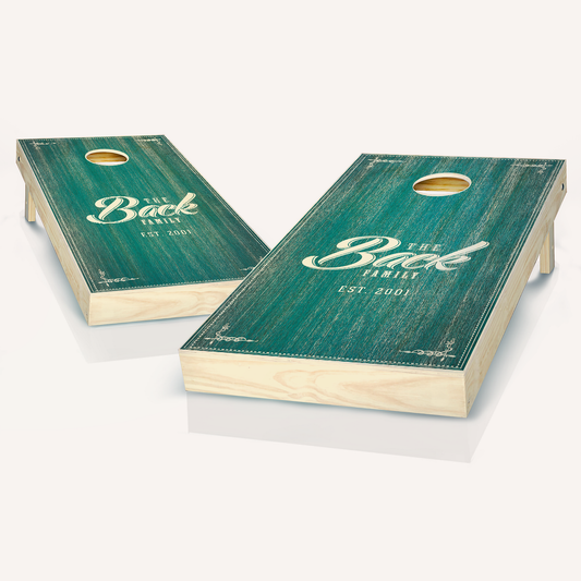 Turquoise Family Cornhole Boards
