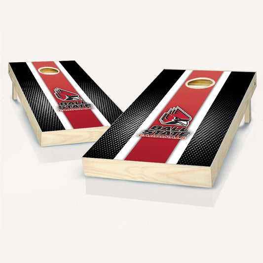 Ball State Cardinals Striped Cornhole Boards