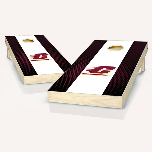Central Michigan Chippewas Striped Cornhole Boards
