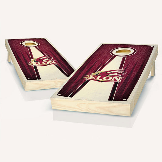 Elon Stained Pyramid Cornhole Boards