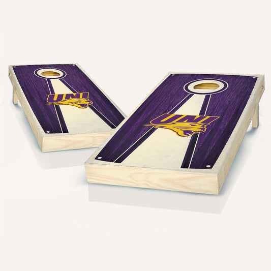 Northern Iowa Stained Pyramid Cornhole Boards