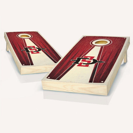 San Diego State Stained Pyramid Cornhole Boards