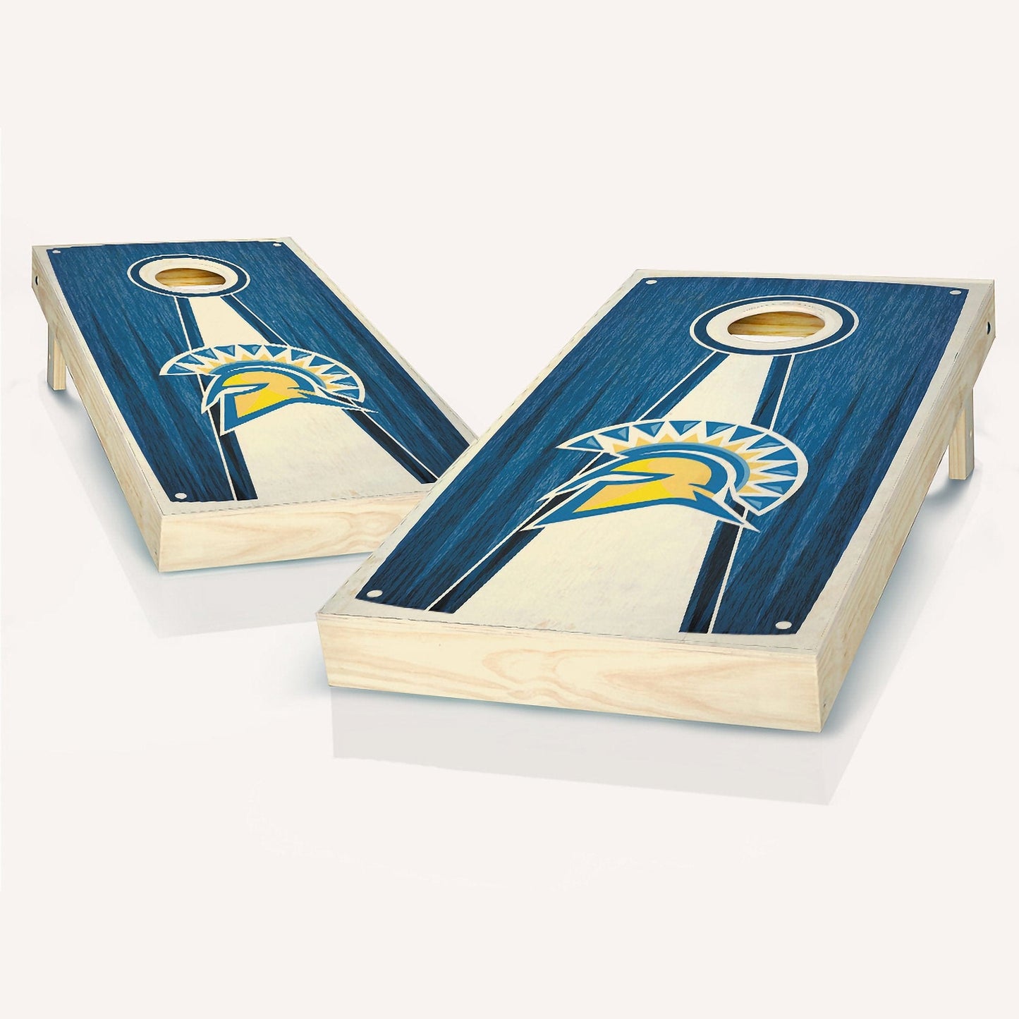 San Jose State Stained Pyramid Cornhole Boards