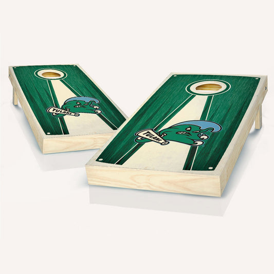 Tulane Stained Pyramid Cornhole Boards