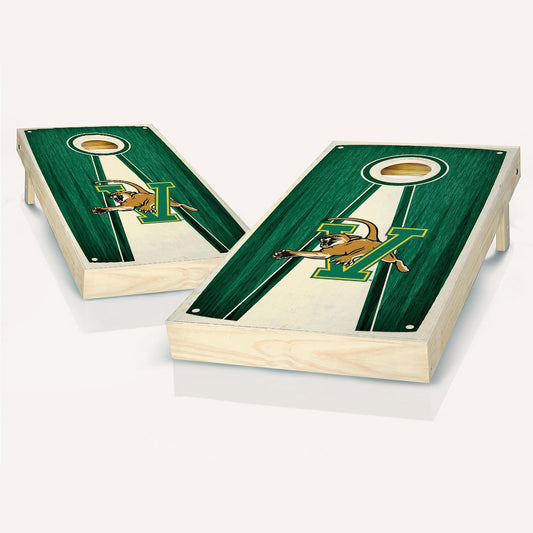 Vermont Catamounts Stained Pyramid Cornhole Boards
