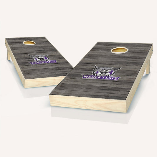 Weber State Distressed Cornhole Boards