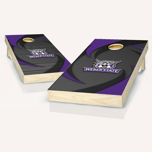 Weber State Swoosh Cornhole Boards