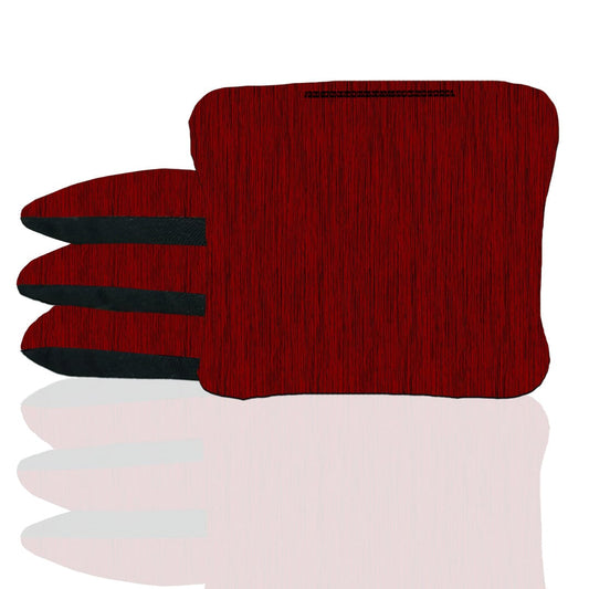 Red Wood Grain Texture Stick & Slide Cornhole Bags