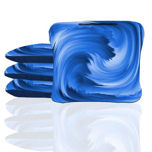 Brushed Blue Stick & Slide Cornhole Bags