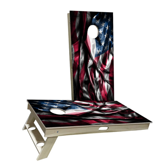American Flag Rustic Cornhole Boards