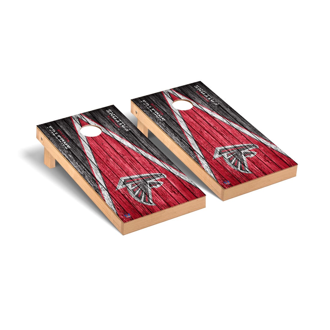 Atlanta Falcons NFL Football Cornhole Board Set - Triangle Weathered Version