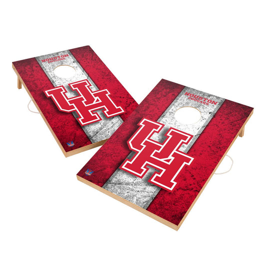 Vintage Houston Cougars Solid Wood 2x3 Cornhole Set