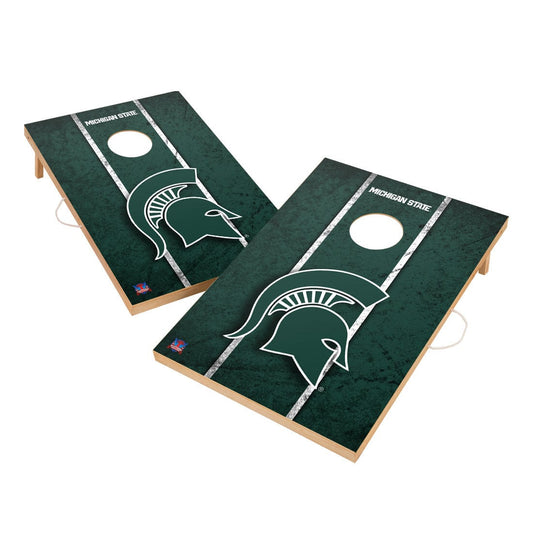 Vintage Michigan State University Spartans Solid Wood 2x3 Cornhole Set