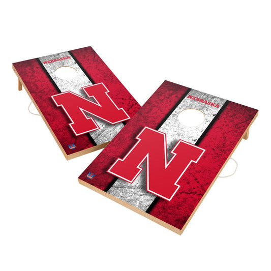 Vintage Nebraska Cornhuskers Solid Wood 2x3 Cornhole Set