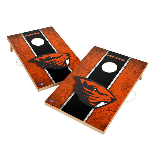 Vintage Oregon State Beavers Solid Wood 2x3 Cornhole Set