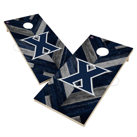 Xavier University Musketeers Cornhole Board Set - Herringbone Design
