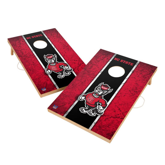 Vintage North Carolina State Wolfpack NC State Solid Wood 2x3 Cornhole Set