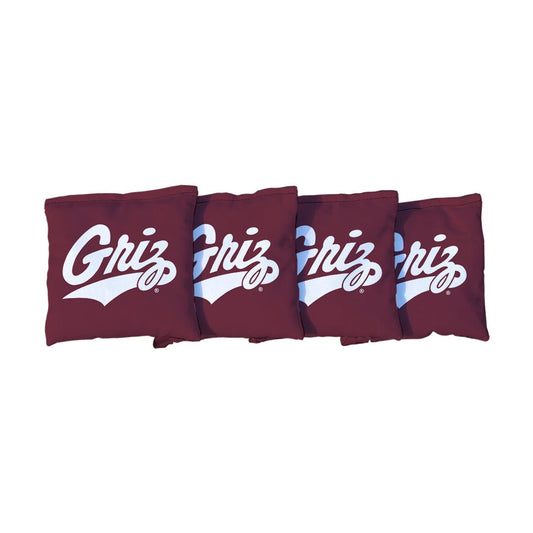 Montana Grizzlies Burgundy Cornhole Bags