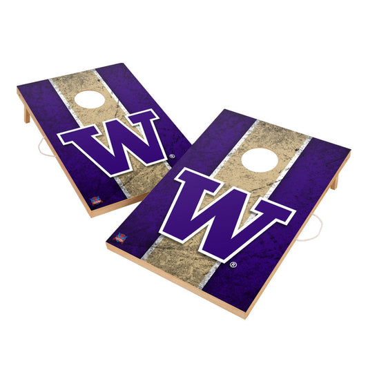 Vintage Washington Huskies Solid Wood 2x3 Cornhole Set