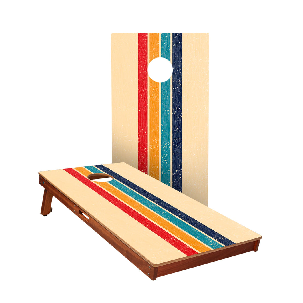 Retro Stripes Cornhole Boards