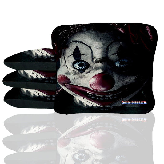 Scary Clown Stick & Slide Cornhole Bags