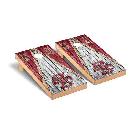 Boston College Eagles Cornhole Board Set - Triangle Weathered Version