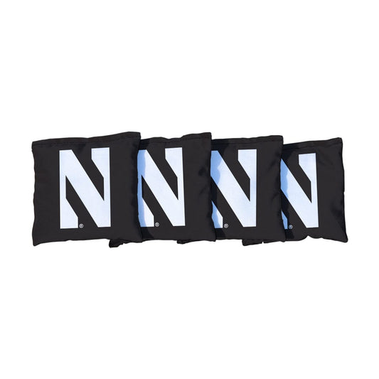 Northwestern Wildcats Black Cornhole Bags