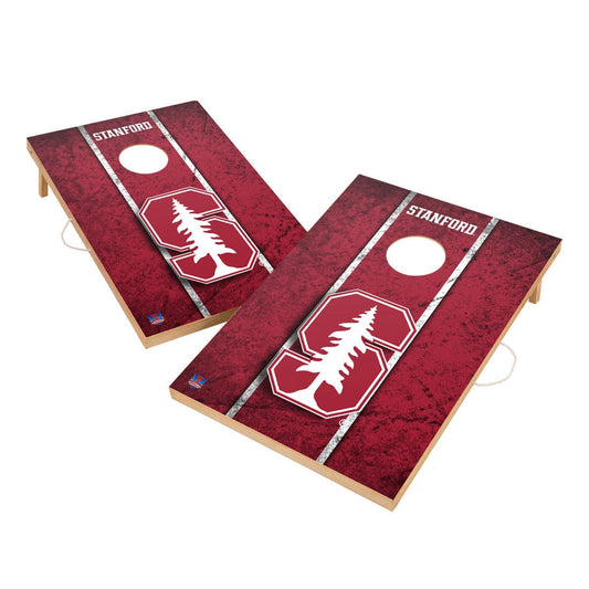 Vintage Stanford University Cardinal Solid Wood 2x3 Cornhole Set