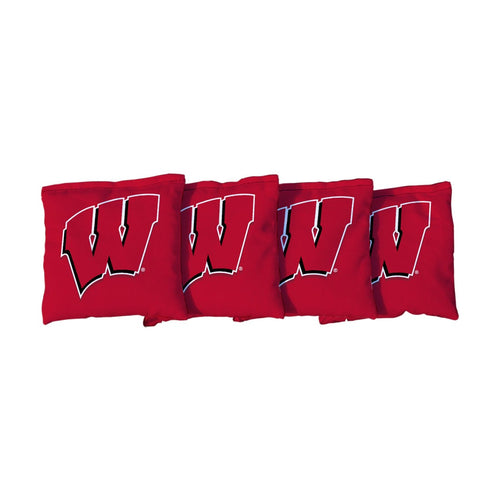 Wisconsin Badgers Red Cornhole Bags