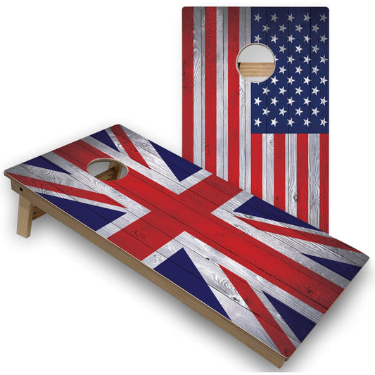 UK & USA Flag Cornhole Boards