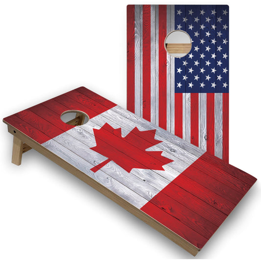 Canada & USA Flag Cornhole Boards