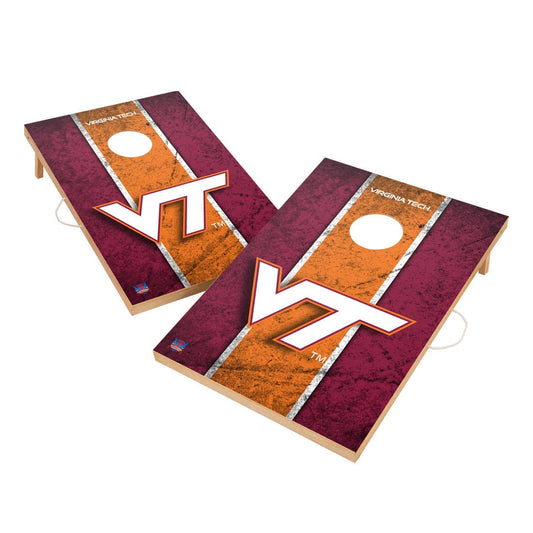 Vintage Virginia Tech Hokies Solid Wood 2x3 Cornhole Set