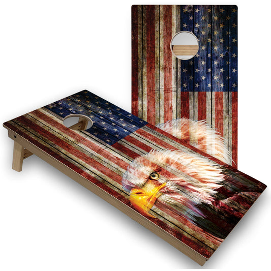 American Flag Eagle All-Weather Cornhole Set V3