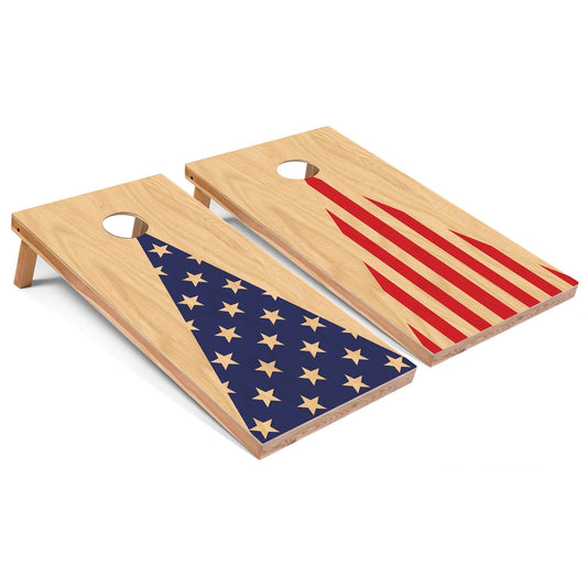 American Flag Triangle Cornhole Boards