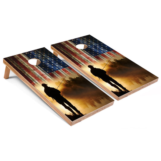 American Flag Fishing All-Weather Cornhole Set