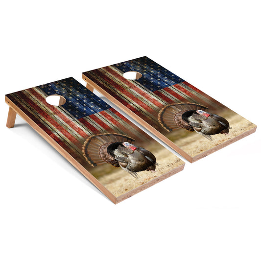 American Flag Turkey All-Weather Cornhole Set V3