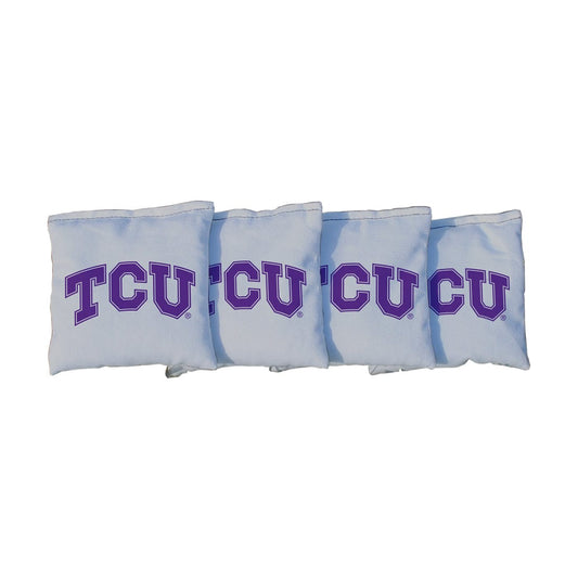Texas Christian University TCU Horned Frogs Grey Cornhole Bags
