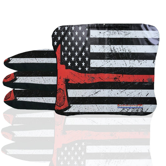 Red Line Axe Flag Cornhole Bags