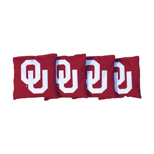 Oklahoma Sooner Crimson Cornhole Bags