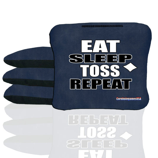 East Sleep Toss Repeat (Blue) Stick & Slide Cornhole Bags