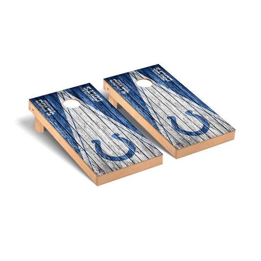 Indianapolis Colts NFL Football Cornhole Board Set - Triangle Weathered Version