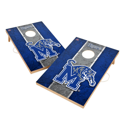 Vintage Memphis Tigers Solid Wood 2x3 Cornhole Set