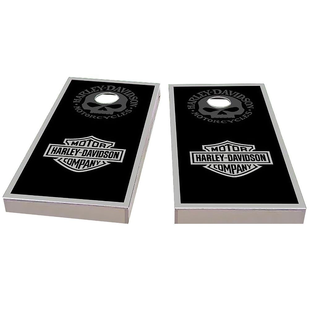 Harley Davidson Black Cornhole Boards