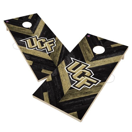 University of Central Florida Cornhole Board Set - Herringbone Design