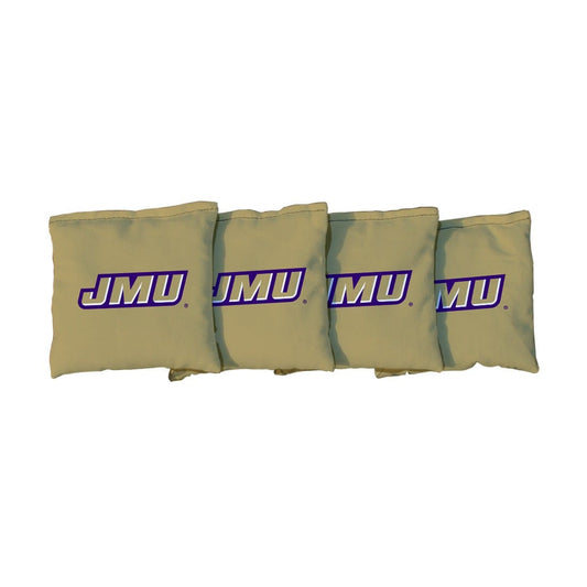James Madison JMU Dukes Gold Cornhole Bags