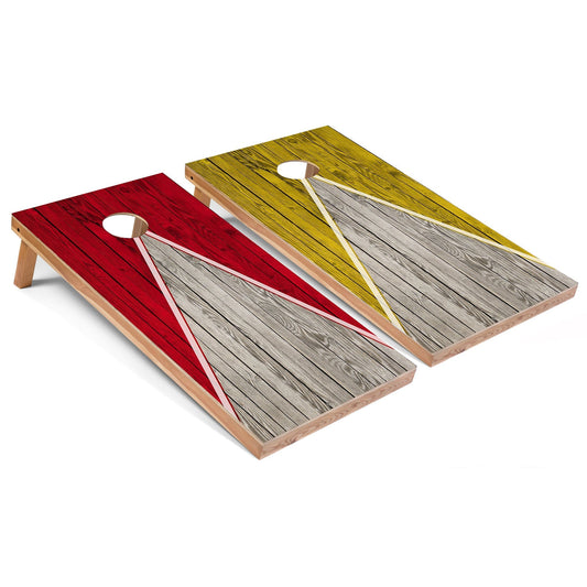 Red and Yellow Pyramid All-Weather Cornhole Set
