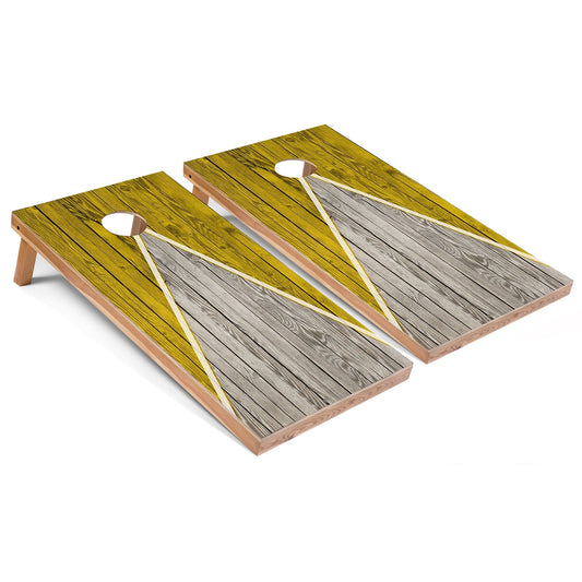 Yellow Pyramid Cornhole Boards