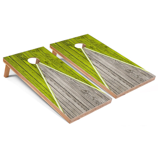 Lime Green Pyramid Cornhole Boards