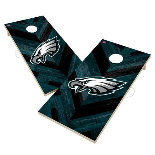 Philadelphia Eagles NFL Cornhole Board Set - Herringbone Design