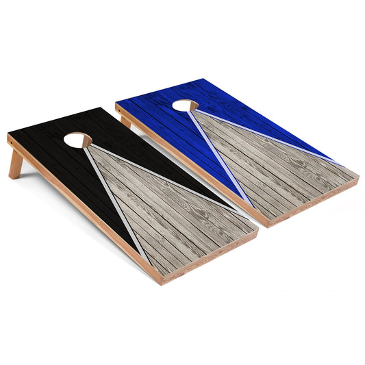 Black and Royal Pyramid All-Weather Cornhole Set
